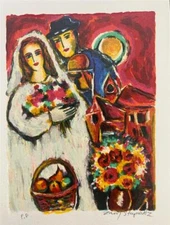 Zamy Steynovitz Bridal Serenade Hand Signed Limited Serigraph on Paper Art