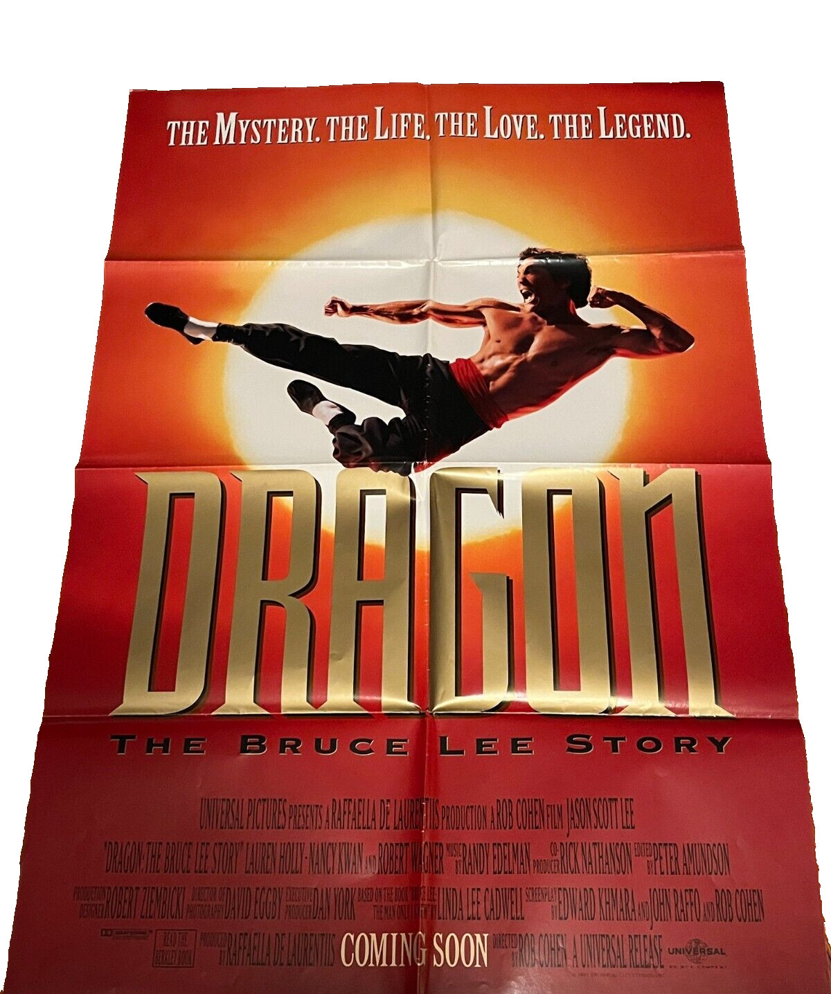 Bruce Lee Story Movie DRAGON Bruce Lee Story ORIGINAL 1992 1-Sheet
