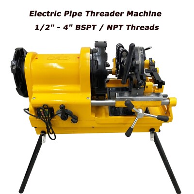 Pipe Threader Machine Electric Pipe Threading Cutter 1/2'' - 4'' BSPT/NPT Threads