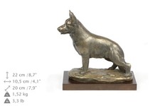  German Shepherd, dog bust/statue on wooden base , ArtDog , CA