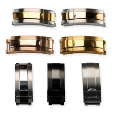 QUALITY 16mm Deployment Buckle Clasp Oyster For Rubber Watch Straps Fits Rolex