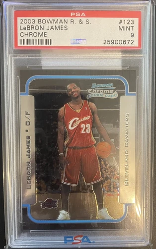 2003 Bowman Chrome LeBRON JAMES Rookie Card #123 PSA 9 Mint