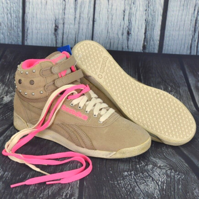 Reebok Classic F/S HI Damen Schuhe Wild Leder Sneaker Vintage Retro pink beige