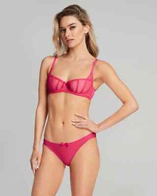Vintage Agent Provocateur Raiven Pink Brief Fishnet Small AP2 8-10 BNWT