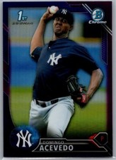 2016 Bowman Chrome 1st Bowman Purple Refractor /250 Domingo Acevedo #BCP35