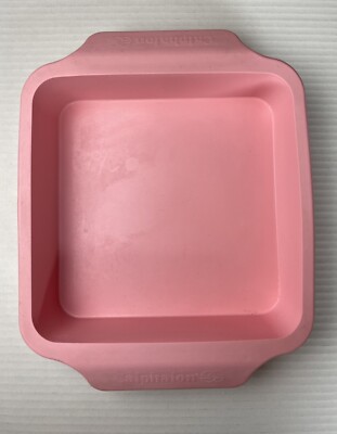 Calphalon Pink Silicone Baking Pan brownie Or Cake Pan  8  square Non Stick