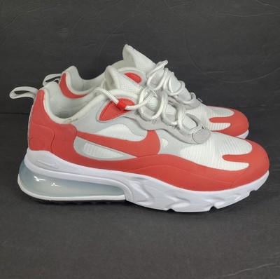 nike air max 270 react men's white and red