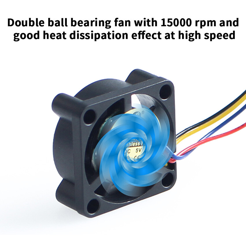 Extruder Hot End Cooling Fan 2510MM 5V Dual Ball Brush-less Fan for Bambu Lab X1