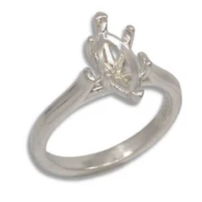 Marquise Basket Head Solitaire Cathedral Pre-notched Ring Mounting