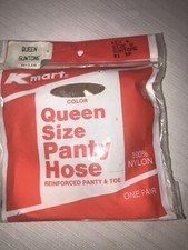 VIntage KMART Pantyhose SZ Q Reinforced Panty  Toe Suntone NOS