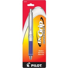Pilot Dr. Grip Center of Gravity RT Ballpoint Pen, Blue Barrel, Medium, 1 Each