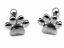 thumbnail 1  - STEEL BARBELL CAT DOG PAW Plug Earring Ear Labret Brow Belly Tongue 6 x 1.2mm