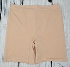 Breezies Seamless Long-Leg Control Panty Shaper Girdle Shapewear Solid Nude L