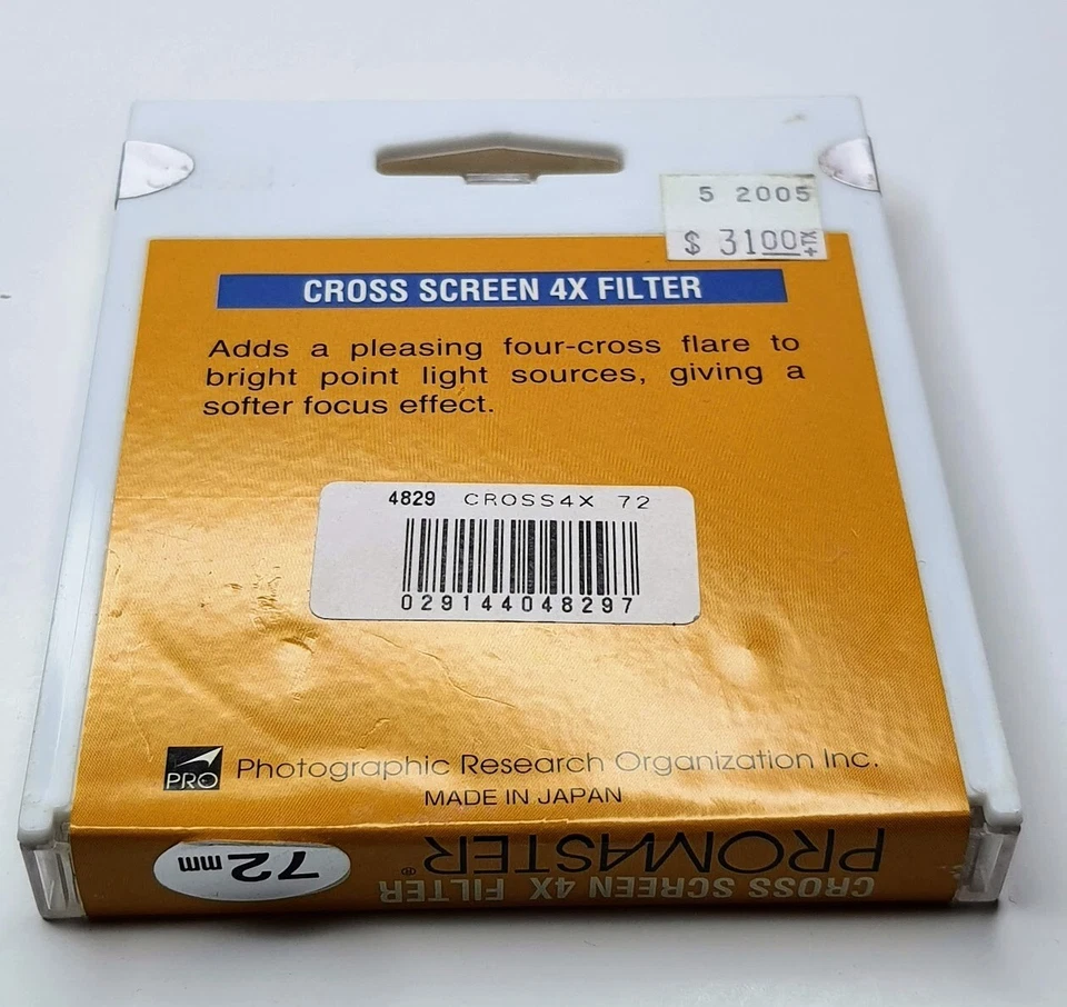 Pro 72mm CS 4x Cross Screen Star Effect Glass Lens Filter Japan 72 mm P-72CS-GB - Image 4 of 4
