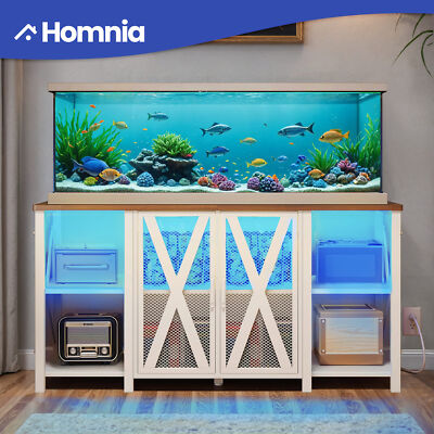 120 Gallon Aquarium STAND ONLY Reptile Fish Tank Cabinet LED Light