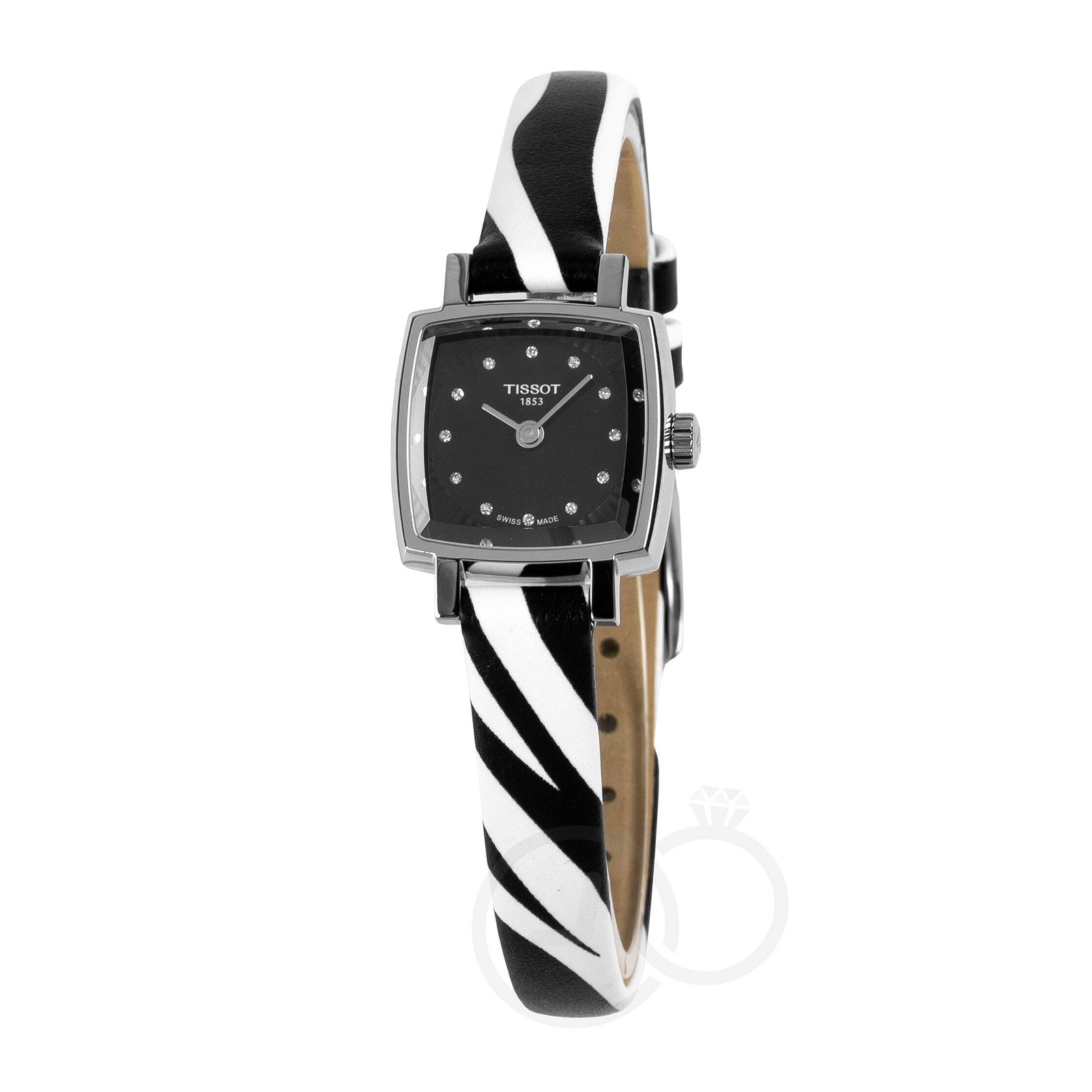 Tissot Lovely 20mm Silver Ladies' Zebra Diamond Watch T0581091705600