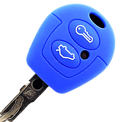 Schlüssel Silikon Hülle für VW Seat Skoda leon Sharan Alhambra Golf4 Galaxy Blau