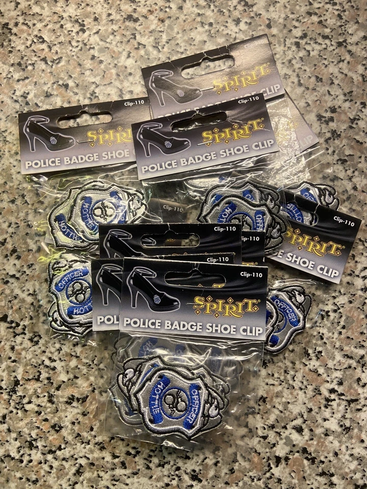 Halloween Police Badge Officer Hottie Shoe/ Pocket Clips Costume Accessory  - Image 3 of 4
