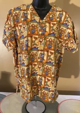 White Swan Fundamentally Cotton Holiday Halloween Theme Womens Scrub Size M