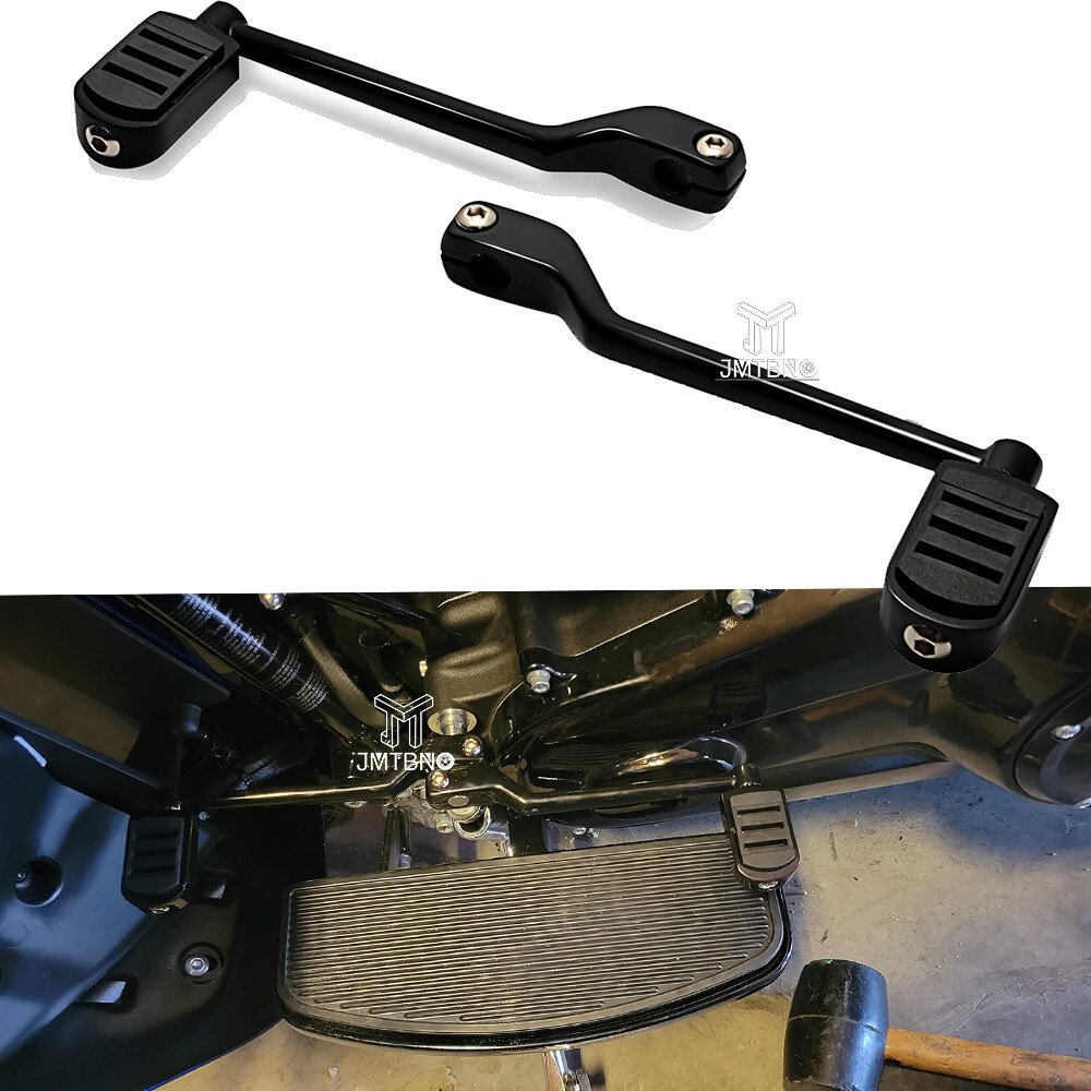 Left Rear Heel Shift Lever For Harley FL Softail 1986-2017 - Chrome & Black, TCMT Brand