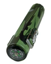 Dual Arc Plasma Electric Flameless USB Waterproof Lighter LED Flashlight Compass