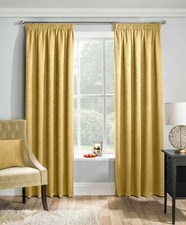 MATRIX PLAIN THERMAL WOVEN BLOCK OUT LINED CURTAINS 3" PENCIL PLEAT TAPE TOP