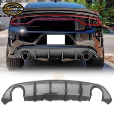 Fits 15-23 Dodge Charger SRT V3 Style Rear Bumper Diffuser Lip Spoiler  PP