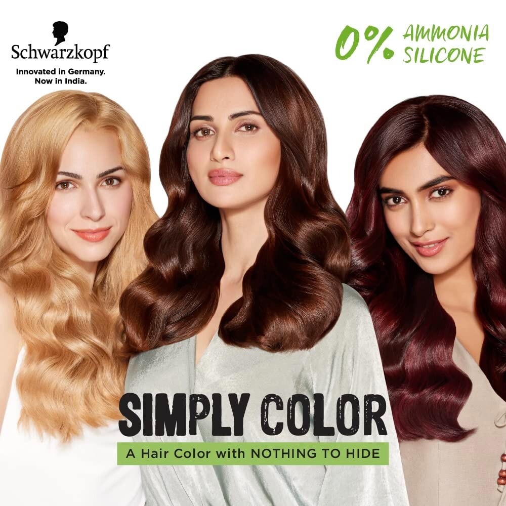 Schwarzkopf Simply Color Permanent Hair Colour, 0% Ammonia