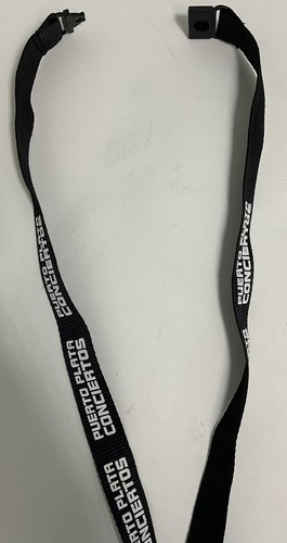 Puerto Plata Conciertos Dominican Republic Logo 19" Black Lanyard - Picture 8 of 12