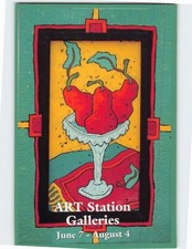 Postcard Electric Pears by Bob McGill Art Station Galleries June 7 - August 4