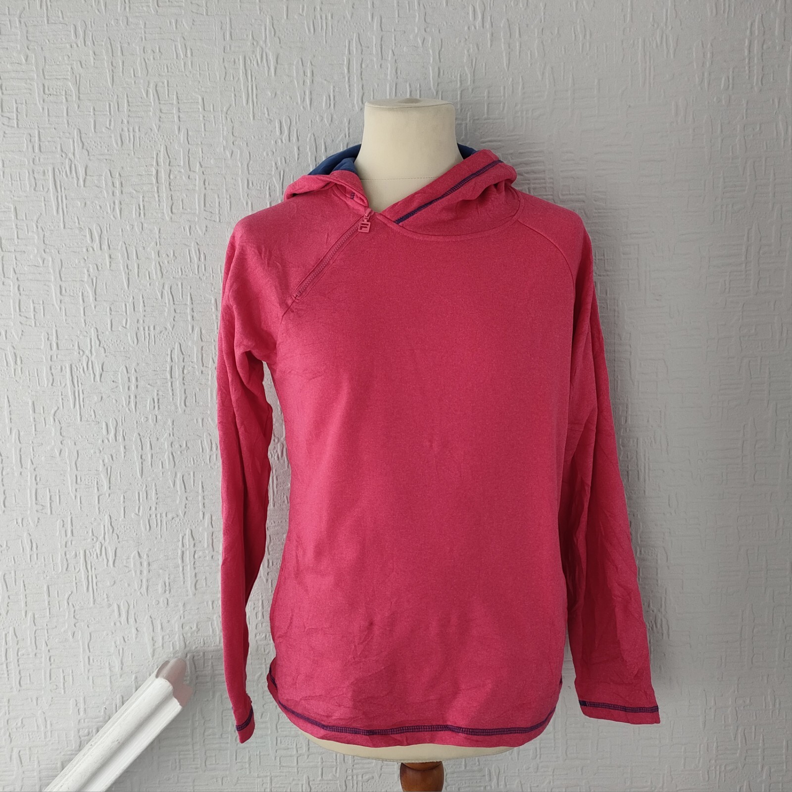 Fila Sportswear Pullover Zip Felpa con Cappuccio Donna M Rosa Casual Activewear Gymwear