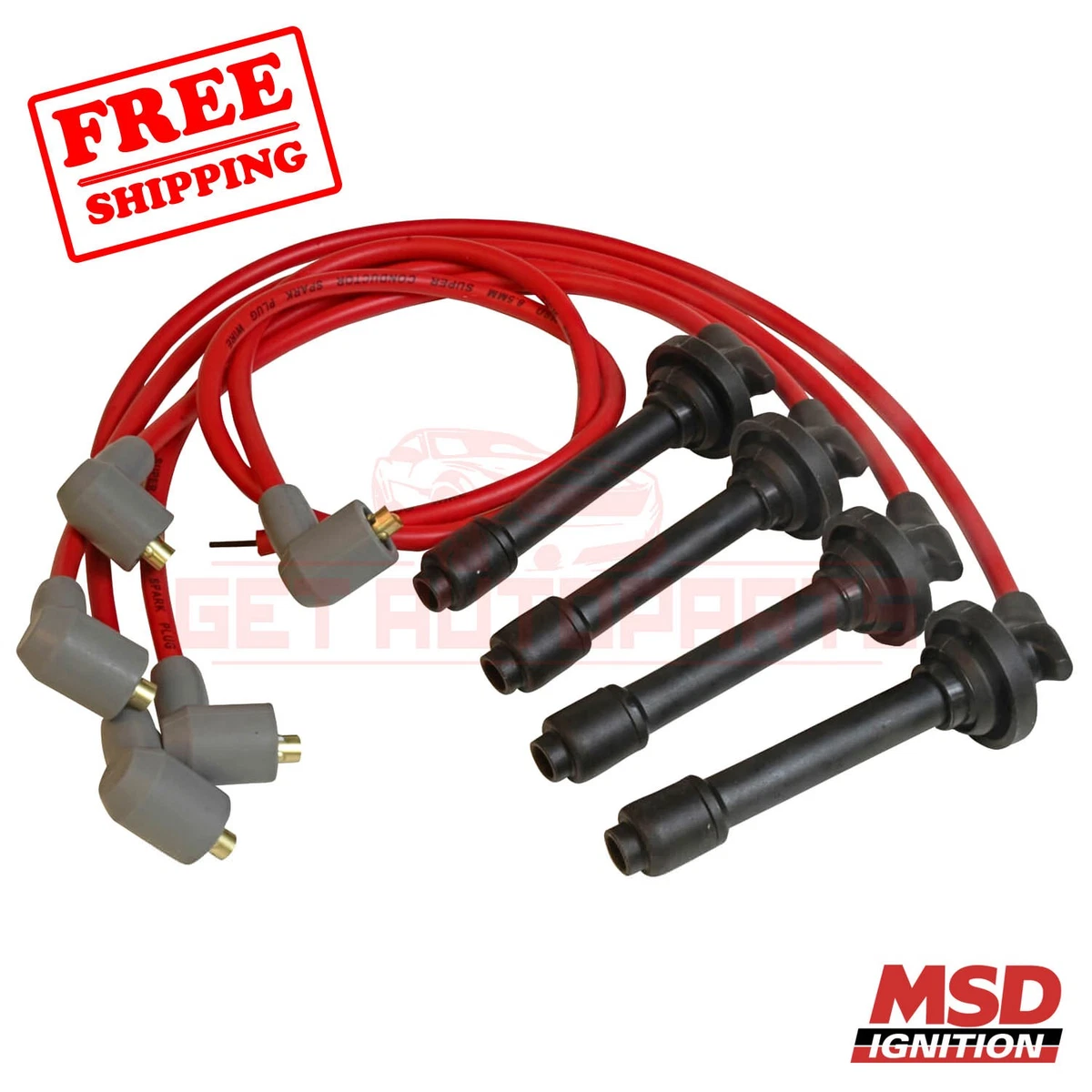 Juego De Cables De Bujía Rojos Para Honda Accord Civic Del Sol 1992-2002 | Núcleo Espiral