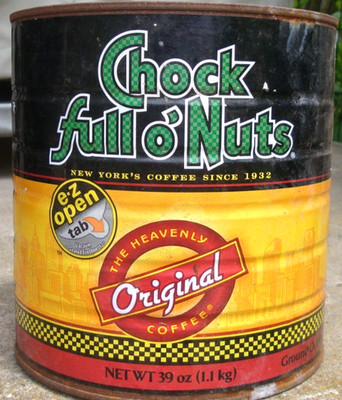 Vintage Chock Full O  Nuts 39 Oz Coffee Can (Empty)