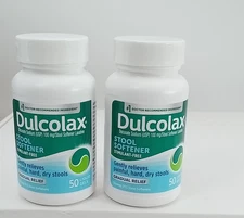 2 Dulcolax Stimulant FREE for STOOL SOFTENER LAXATIVE  Relief, BB DATE 27