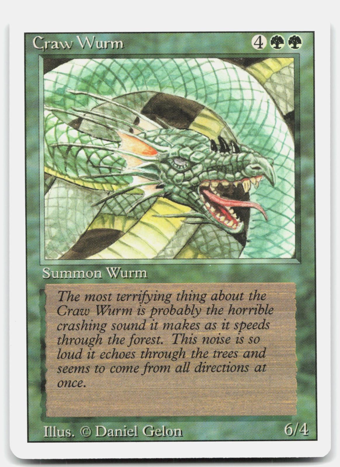 LP Craw Wurm Revised Edition 3ED Magic: The Gathering