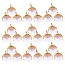  120 Pcs Brads Paper Fasteners Round Head for Crafting Golden Metal