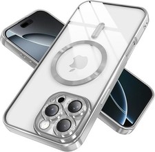 Magnetic Clear Case for iPhone 14 Pro Max with Camera Lens Protection