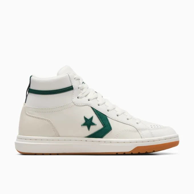 CONVERSE Mens BNIB Trainnes PRO BLAZE CLASSIC MID White / Green UK 8.5 RRP £85 image 3