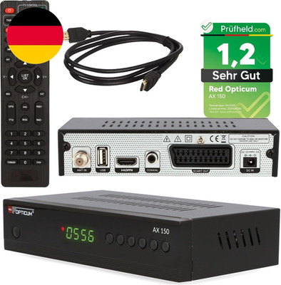 RED Opticum AX-150 Sat Receiver Mit Aufnahmefunktion PVR Ready, Digital Sat-Rece