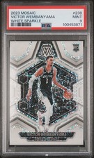 2023 PANINI MOSAIC WHITE SPARKLE #238 VICTOR WEMBANYAMA PSA 9