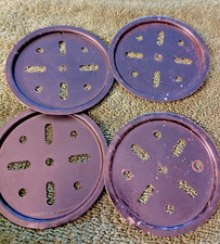 4 ORIGINAL "blk paint" turret plates A.C. GILBERT ERECTOR SET