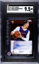 2025-26 Topps Chrome Yanic Konan-Niederhauser Rookie Auto RC #TCAR-YKN PSA 9.5