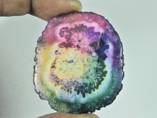 41X48X05MM Enhanced Solar Druzy Agate Fancy Cabochon Loose Gemstone 78Cts.