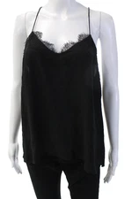Cami NYC Women Camisole V-Neck 100% Silk Black Size M