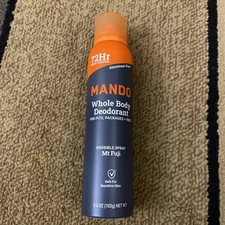 Mando Whole Body Deodorant 72 Hr Odor Control Mt Fuji Safe for Sensitive Skin FS