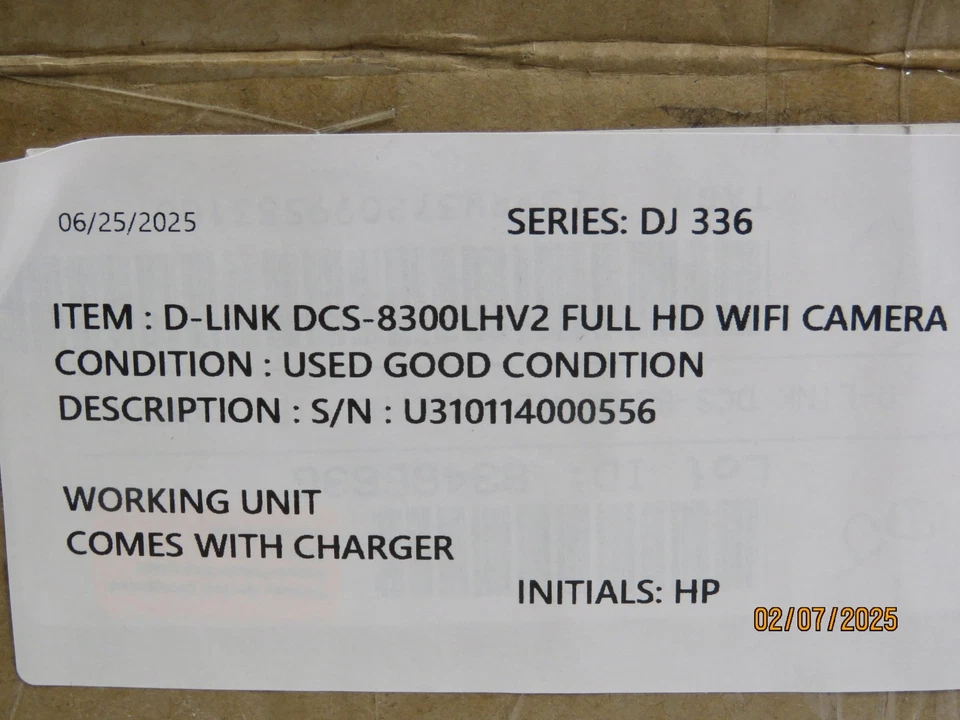 D-LINK DCS-8300LHV2 FULL HD WIFI CAMERA (U310114000556) [DJ336] - Image 2 of 4