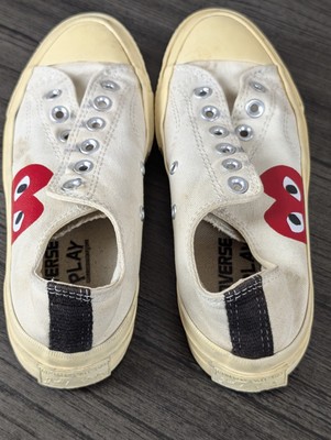 Converse Play Comme des Garçons Chuck Taylor Low Top White Size M6 W8 (150209C)