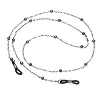 Brillenketten Um Den Hals Schwarz Metallperlen Brillenkette