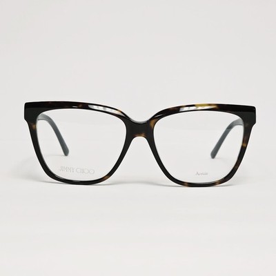 Jimmy Choo JC335 Women's Square / Cat Eye Glasses in Dark Tortoise | 54mm
