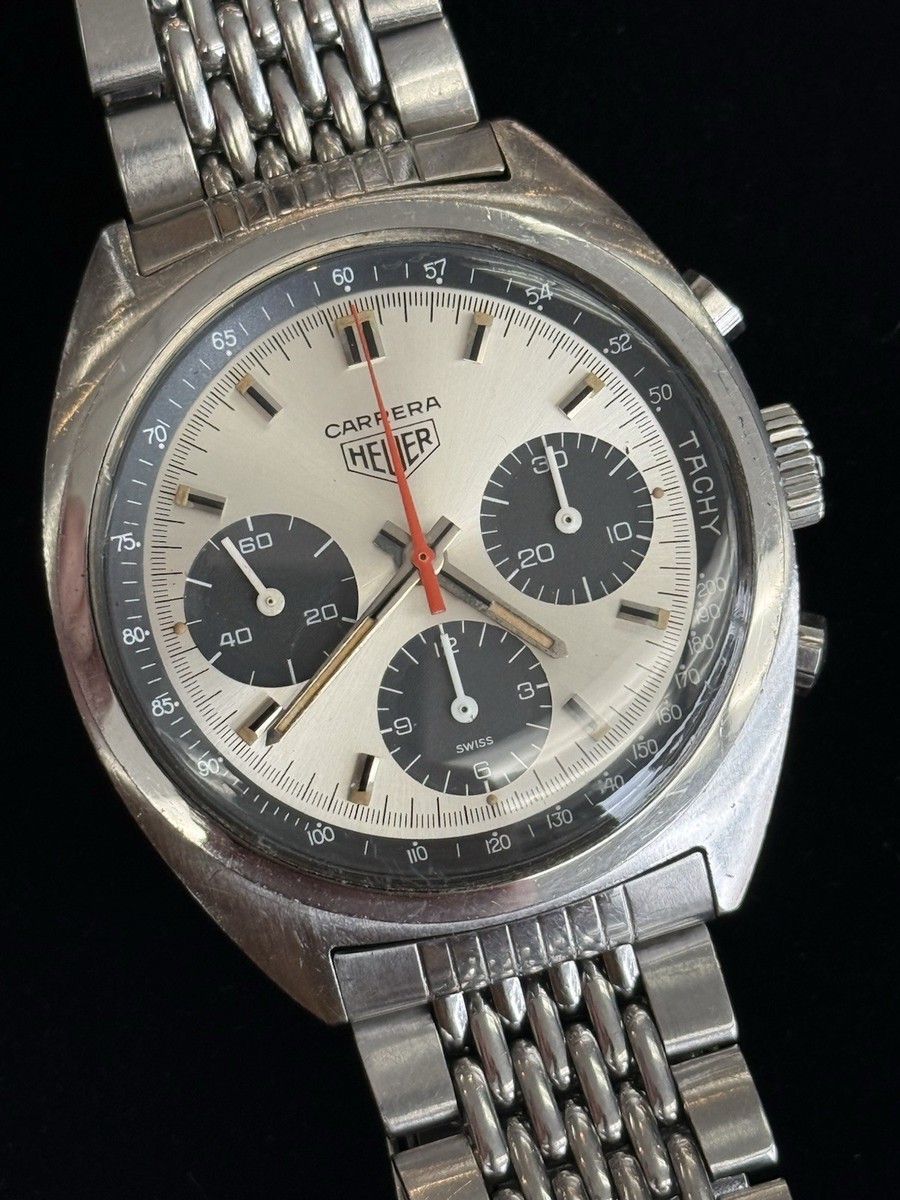 Heuer Carrera 73653 Valjoux 7736 Vintage 1970's Chronograph w/ OG